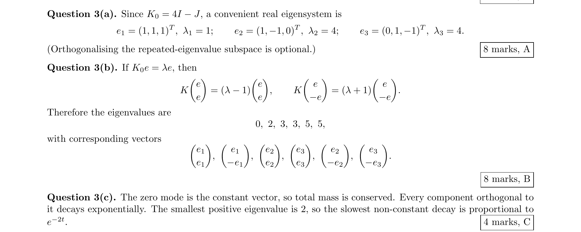 Worked solution for Question 3