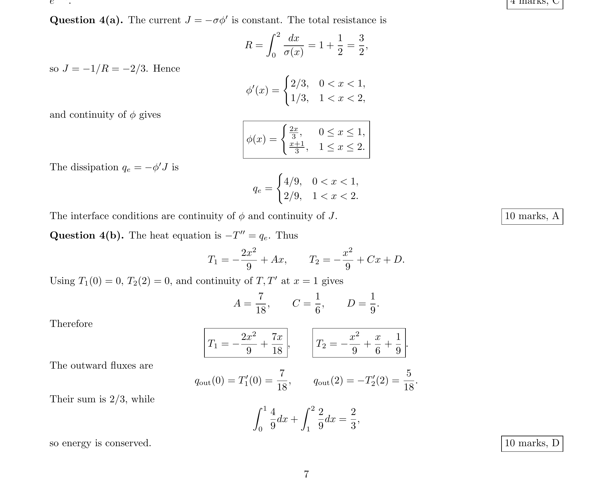 Worked solution for Question 4