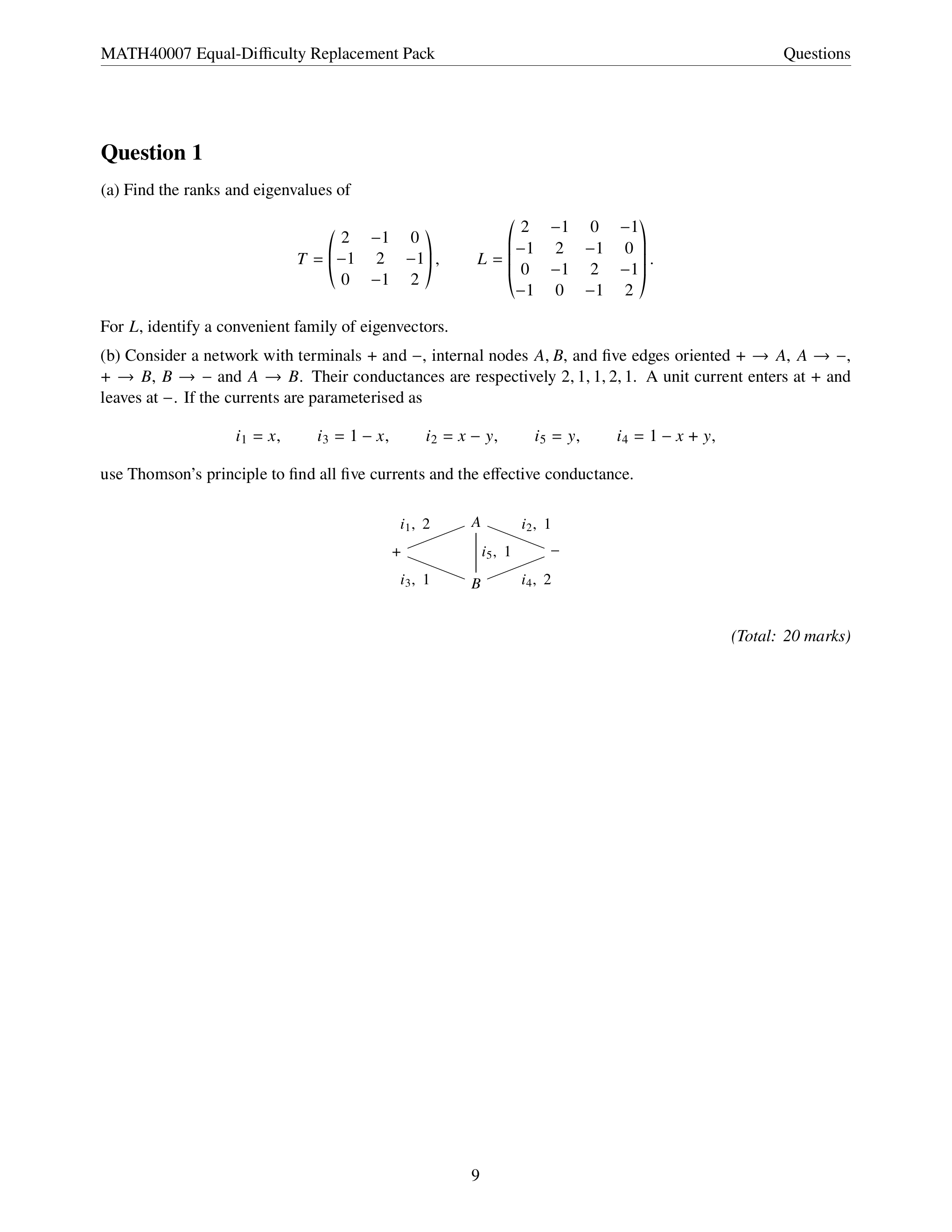 Original Question 1 page