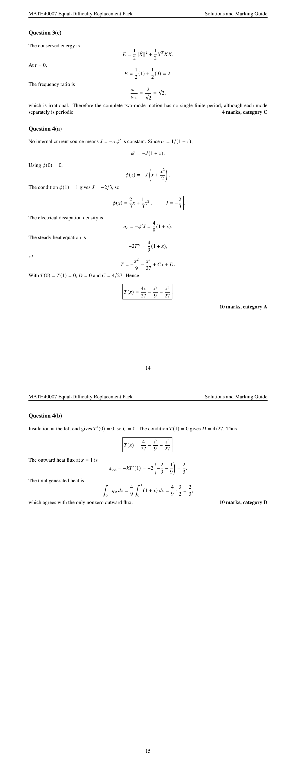 Worked solution for Question 4