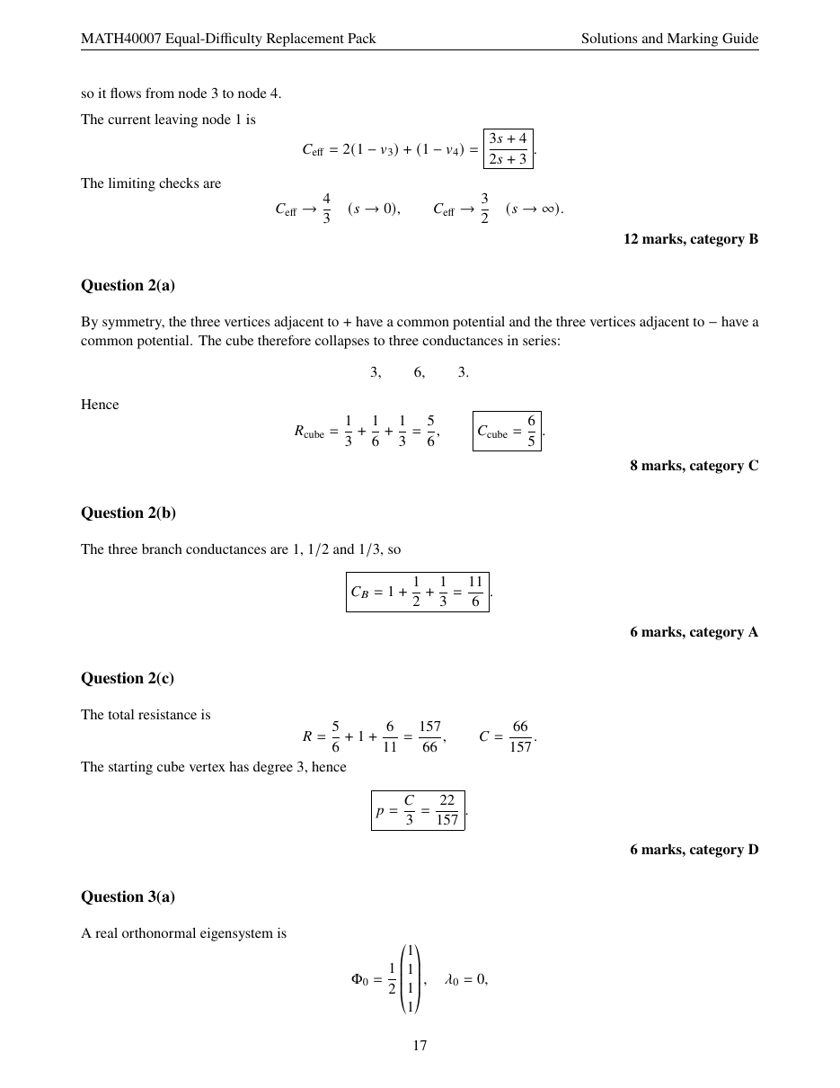 Worked solution for Question 2