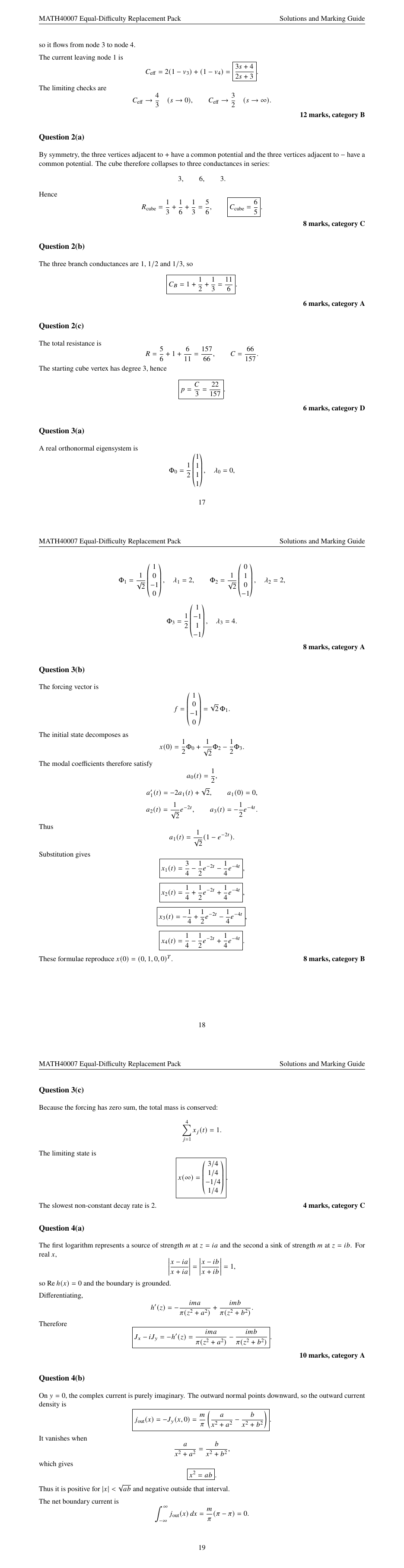 Worked solution for Question 3